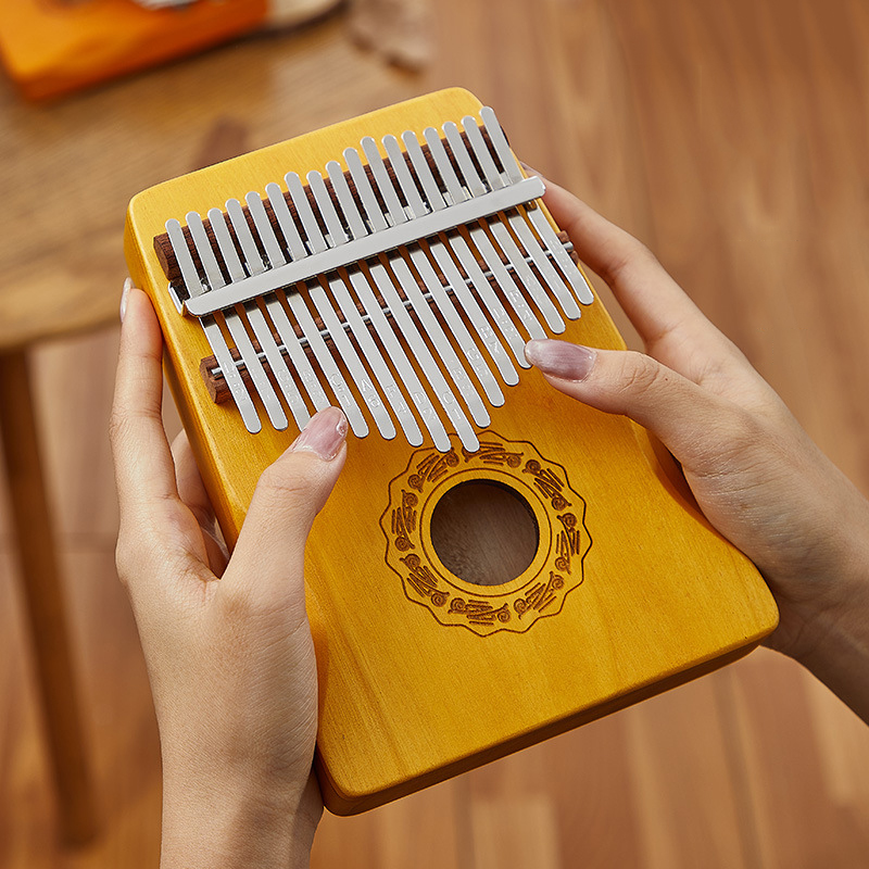 Musical Instrument Of Keyboard - Hluru 17-toetsen Kalimba Vingerpiano Kalimba 21-toetsen
