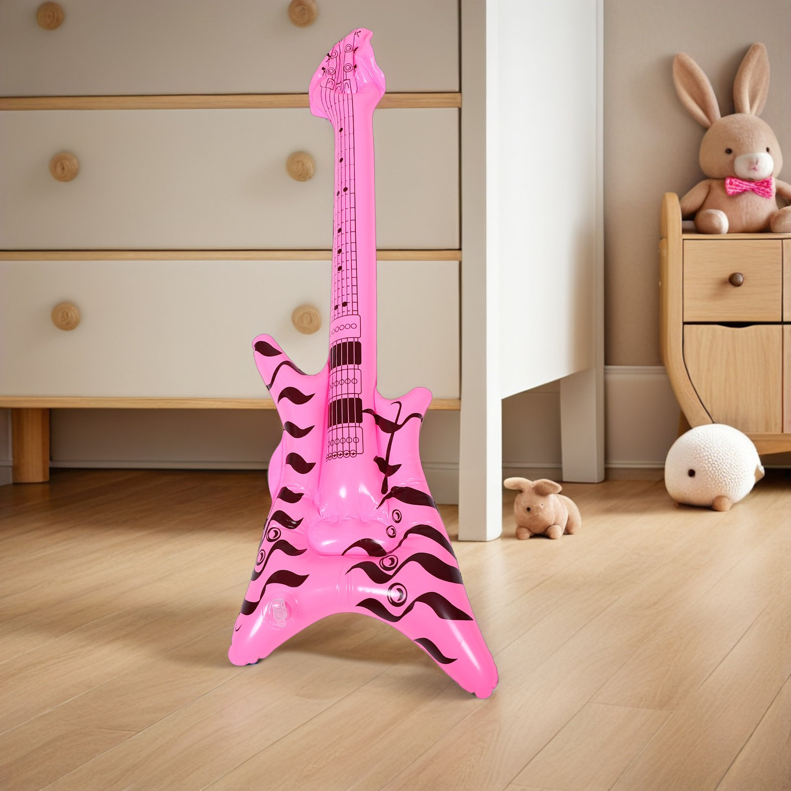 Musical Instrument That You Blow Into - Opblaasbare rock-and-roll gitaar rekwisiet retro jaren