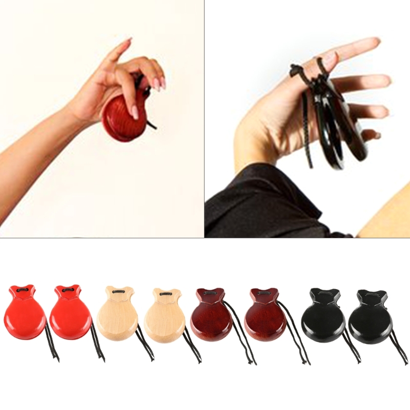 Castanet Flamenco - 2 Stuks Traditionele Castagnet Hout Spaanse