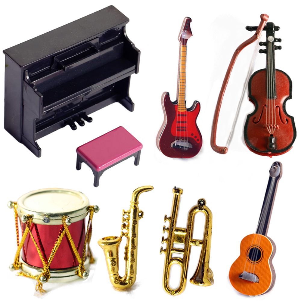 Musical Instrument Lyre - Miniatuur Pop Muziekinstrumenten 1/12 Schaal Piano