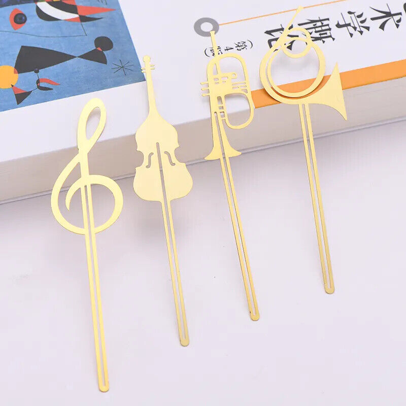 Musical Instrument Book - Kerstmis en afstuderen Gouden muziekinstrumentbladwijzers -