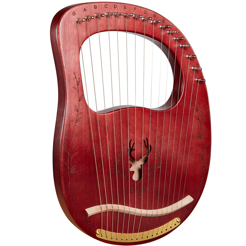 Musical Instrument Lyre - 16 Snaren Lier Harp Mahoniehout Harp