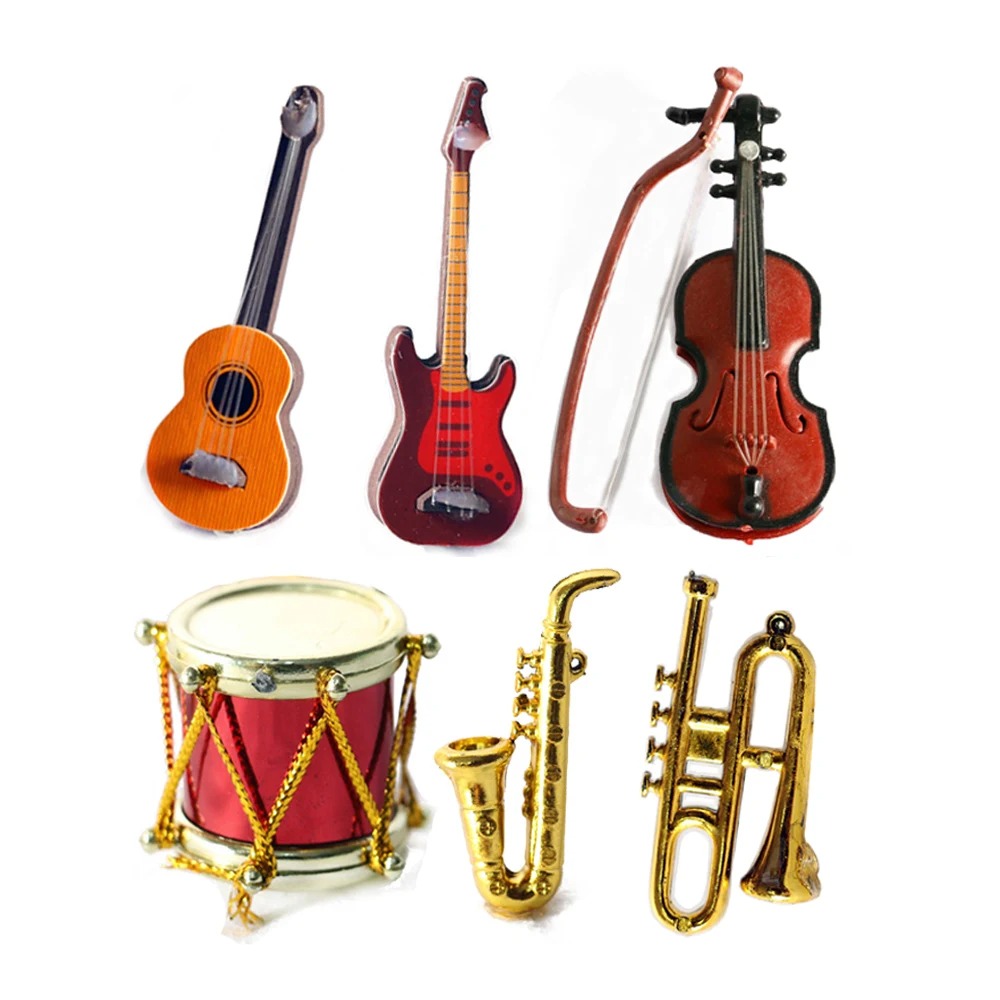 Musical Instrument Craft - 1/12 Schaal Pop Muziekinstrumenten Poppenhuis Accessoires