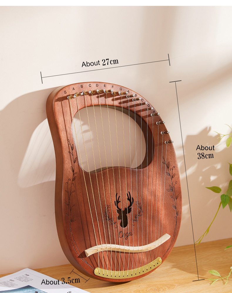 16 Snaren Lier Harp Mahoniehou - Musical Instrument Lyre recensie en prijs